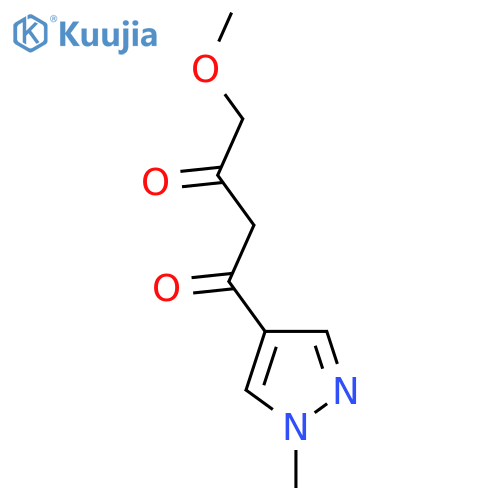 4-methoxy-1-(1-methyl-1H-pyrazol-4-yl)butane-1,3-dione structure