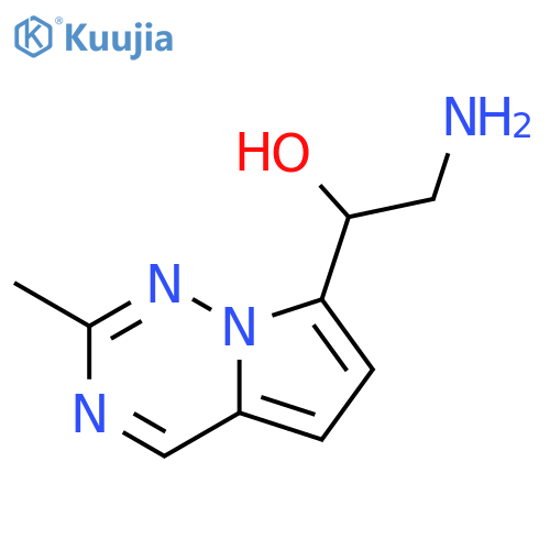 2-amino-1-{2-methylpyrrolo[2,1-f][1,2,4]triazin-7-yl}ethan-1-ol structure