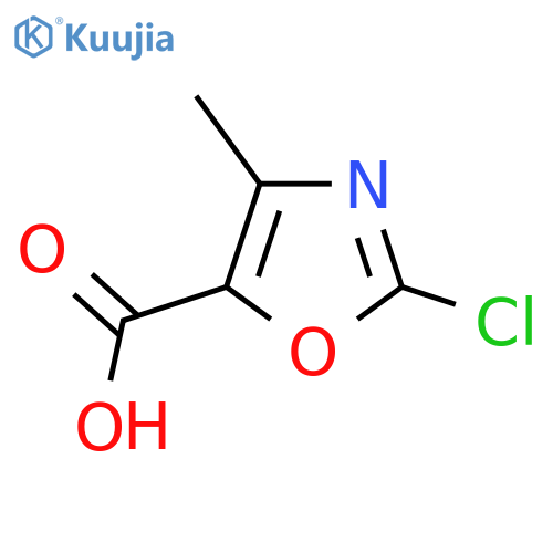 2-chloro-4-methyl-1,3-oxazole-5-carboxylic acid structure