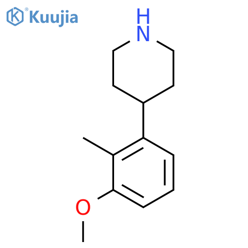 4-(3-methoxy-2-methylphenyl)piperidine structure