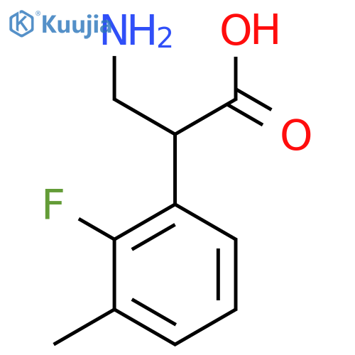 3-amino-2-(2-fluoro-3-methylphenyl)propanoic acid structure