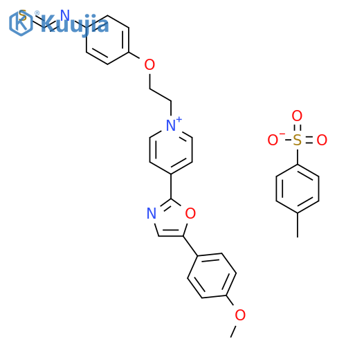 1-[2-(4-Isothiocyanatophenoxy)ethyl]-4-[5-(4-methoxyphenyl)-2-oxazolyl] pyridinium tosylate structure