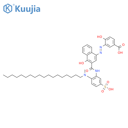 1-HYDROXY-4-(2-HYDROXY-5-CARBOXY)-PHENYLAZO-N-(METHYL-OCTADECYLAMINO-5-SULFO)-2-NAPHTHAMIDE structure