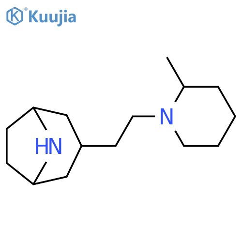8-Azabicyclo[3.2.1]octane, 3-[2-(2-methyl-1-piperidinyl)ethyl]- structure