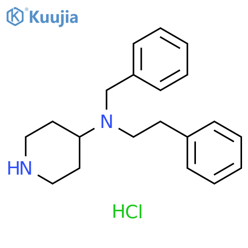 N-benzyl-N-(2-phenylethyl)-4-piperidinamine dihydrochloride structure