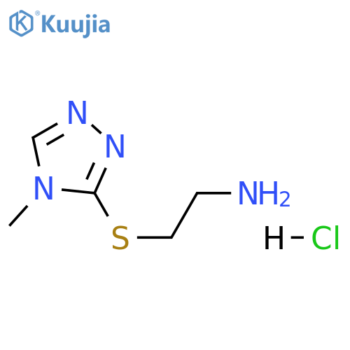 {2-[(4-methyl-4H-1,2,4-triazol-3-yl)thio]ethyl}amine hydrochloride structure