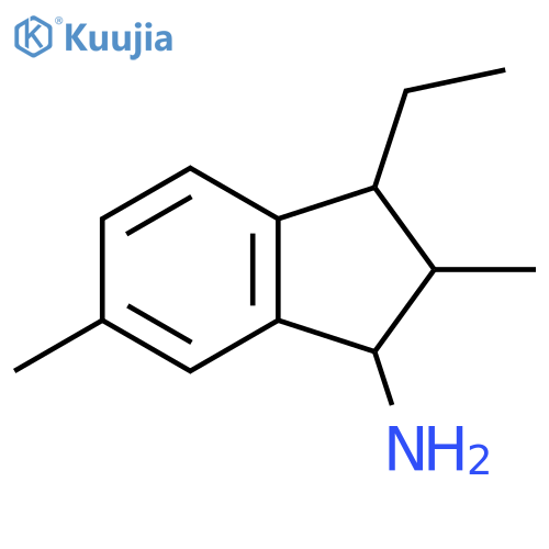 1H-Inden-1-amine, 3-ethyl-2,3-dihydro-2,6-dimethyl- structure