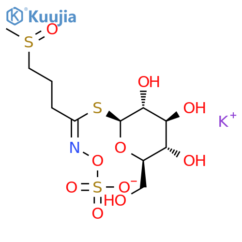 b-D-Glucopyranose, 1-thio-,1-[4-(methylsulfinyl)-N-(sulfooxy)butanimidate], monopotassium salt (9CI) structure