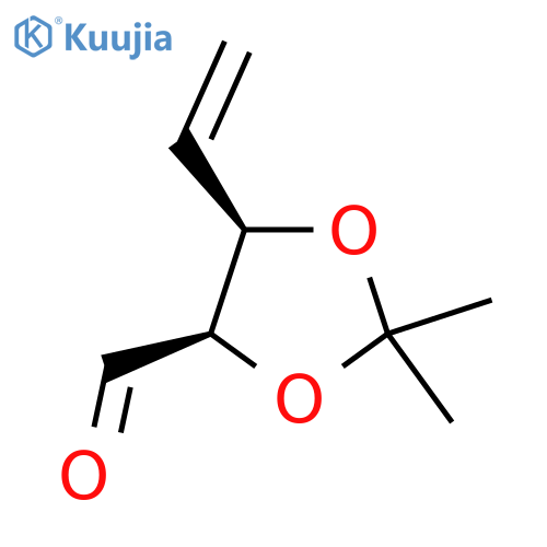 (4R,5R)-5-ethenyl-2,2-dimethyl-1,3-dioxolane-4-carbaldehyde structure