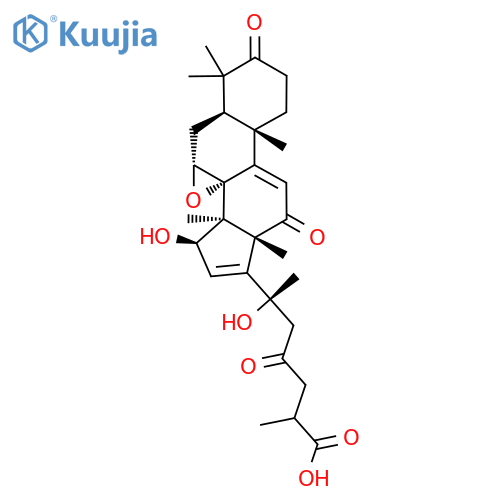 (6S)-6-Hydroxy-6-[(1R,3R,5R,10S,14R,17R,18S)-17-hydroxy-6,6,10,14,18-pentamethyl-7,13-dioxo-2-oxapentacyclo[9.7.0.01,3.05,10.014,18]octadeca-11,15-dien-15-yl]-2-methyl-4-oxoheptanoic acid structure