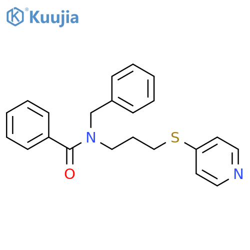 Benzamide, N-(phenylmethyl)-N-[3-(4-pyridinylthio)propyl]- structure