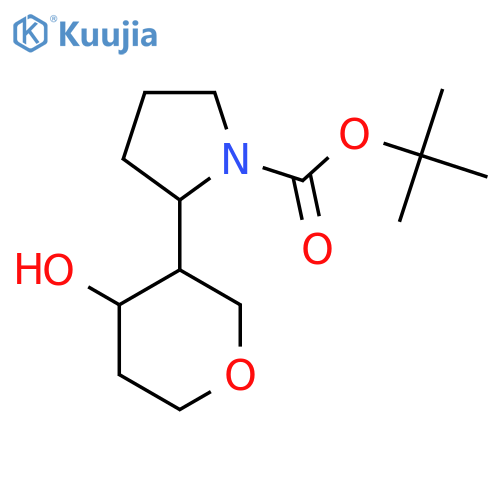 tert-butyl 2-(4-hydroxyoxan-3-yl)pyrrolidine-1-carboxylate structure