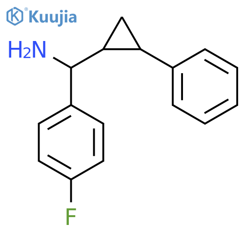 (4-Fluorophenyl)(2-phenylcyclopropyl)methanamine structure