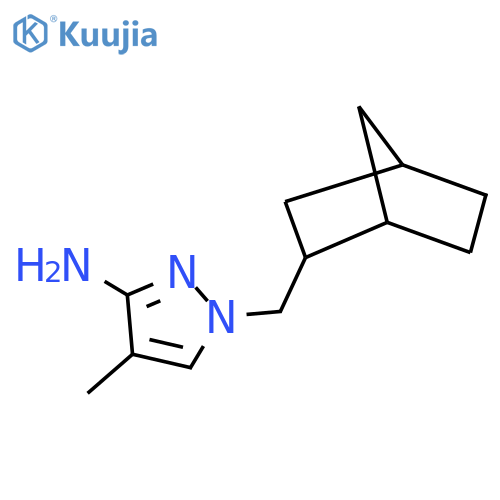 1-({bicyclo2.2.1heptan-2-yl}methyl)-4-methyl-1H-pyrazol-3-amine structure
