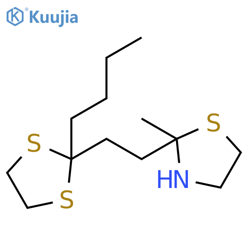 Thiazolidine,2-[2-(2-butyl-1,3-dithiolan-2-yl)ethyl]-2-methyl- structure