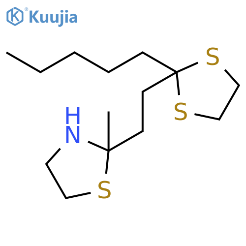 Thiazolidine,2-methyl-2-[2-(2-pentyl-1,3-dithiolan-2-yl)ethyl]- structure