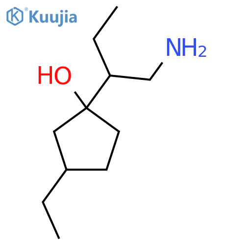 1-(1-Aminobutan-2-yl)-3-ethylcyclopentan-1-ol structure
