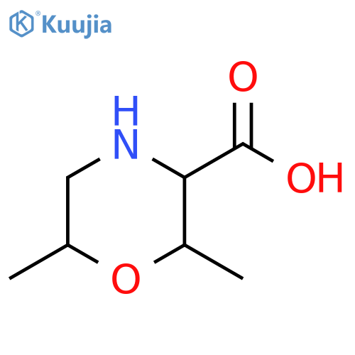 3-Morpholinecarboxylic acid, 2,6-dimethyl- structure