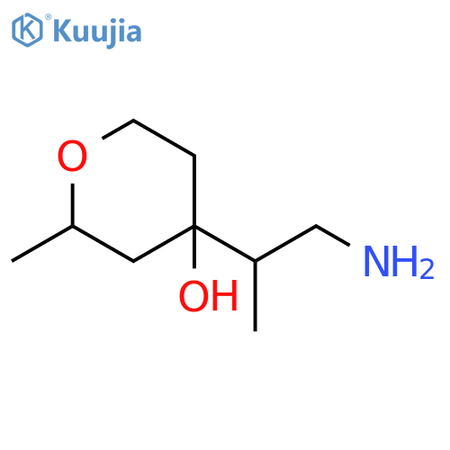 2H-Pyran-4-ol, 4-(2-amino-1-methylethyl)tetrahydro-2-methyl- structure