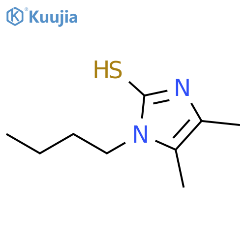 1-butyl-4,5-dimethyl-1H-imidazole-2-thiol structure