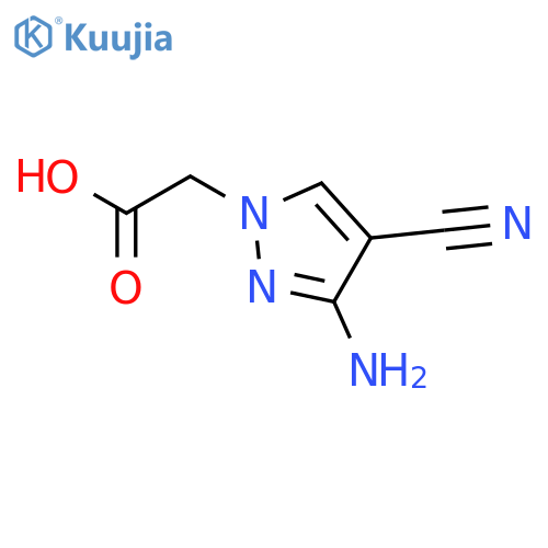1H-Pyrazole-1-aceticacid, 3-amino-4-cyano- structure