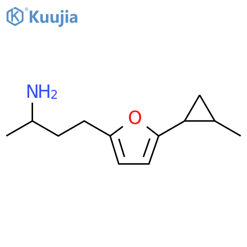 4-5-(2-methylcyclopropyl)furan-2-ylbutan-2-amine structure