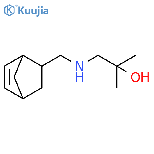1-({bicyclo2.2.1hept-5-en-2-yl}methyl)amino-2-methylpropan-2-ol structure