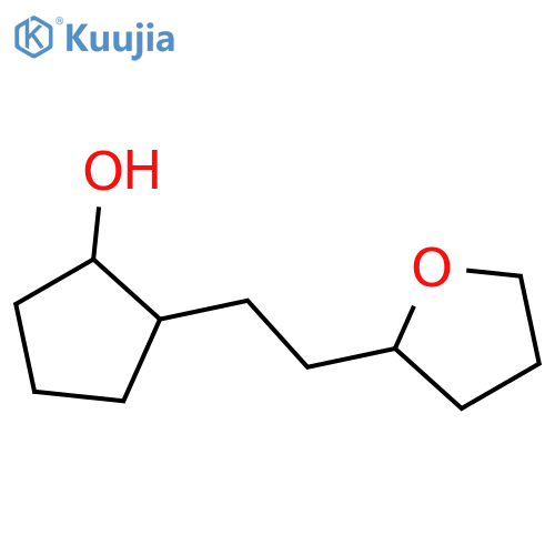 2-2-(oxolan-2-yl)ethylcyclopentan-1-ol structure