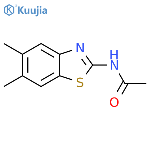 N-(5,6-dimethyl-1,3-benzothiazol-2-yl)acetamide structure