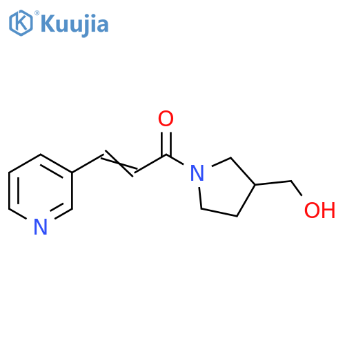 (2E)-1-[3-(hydroxymethyl)pyrrolidin-1-yl]-3-(pyridin-3-yl)prop-2-en-1-one structure