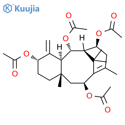 6,10-Methanobenzocyclodecene-3,5,7,11-tetrol,1,2,3,4,4a,5,6,7,8,11,12,12a-dodecahydro-9,12a,13,13-tetramethyl-4-methylene-,3,5,7,11-tetraacetate, (3S,4aS,5S,6S,7S,11S,12aS)- structure