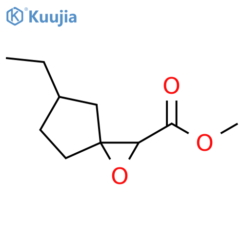 1-Oxaspiro[2.4]heptane-2-carboxylic acid, 5-ethyl-, methyl ester structure