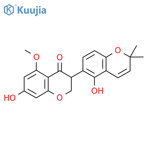 [3,6'-Bi-2H-1-benzopyran]-4(3H)-one,5',7-dihydroxy-5-methoxy-2',2'-dimethyl- (9CI) structure