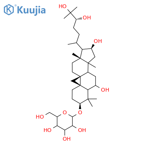 2-[[(1S,3R,6S,14S,16R)-15-[(5R)-5,6-Dihydroxy-6-methylheptan-2-yl]-9,14-dihydroxy-7,7,12,16-tetramethyl-6-pentacyclo[9.7.0.01,3.03,8.012,16]octadecanyl]oxy]-6-(hydroxymethyl)oxane-3,4,5-triol structure