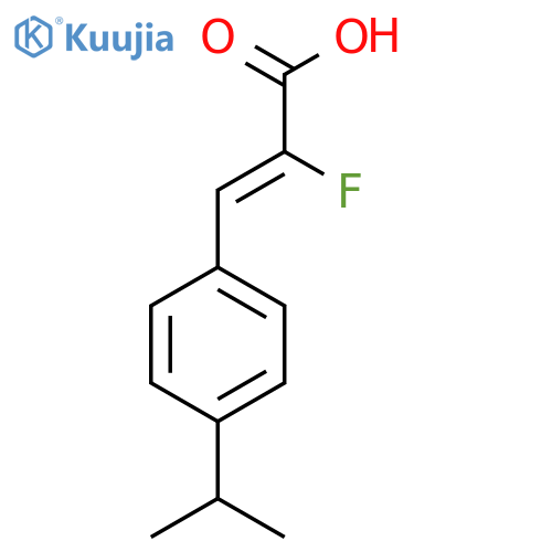(2Z)-2-fluoro-3-[4-(propan-2-yl)phenyl]prop-2-enoic acid structure