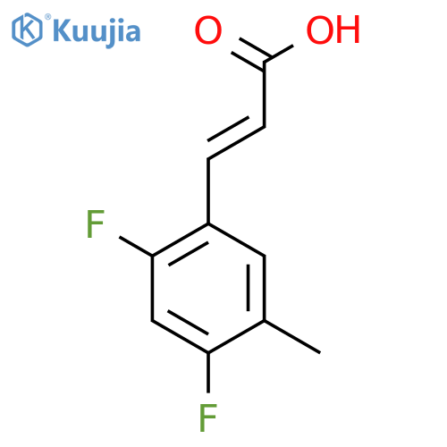 (2E)-3-(2,4-difluoro-5-methylphenyl)prop-2-enoic acid structure