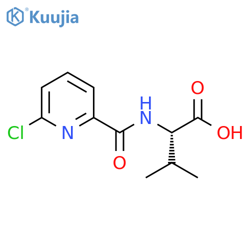 (2S)-2-(6-chloropyridin-2-yl)formamido-3-methylbutanoic acid structure