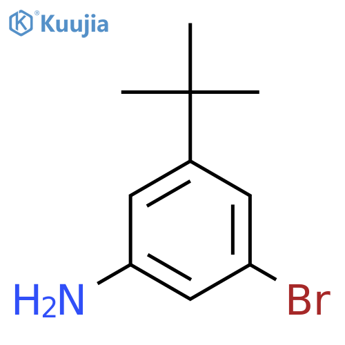 3-bromo-5-(2-methyl-2-propanyl)aniline structure