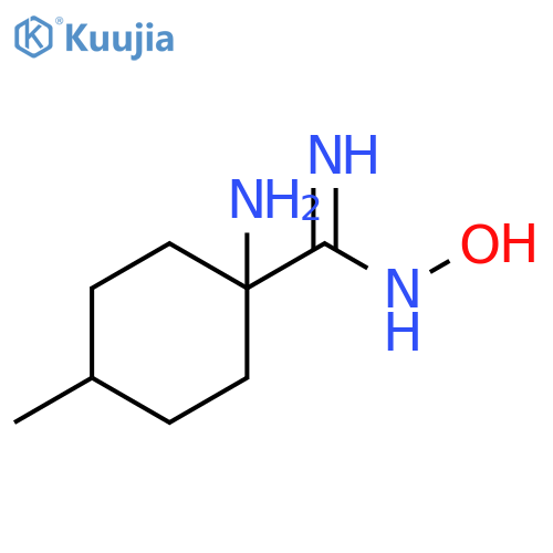 1-amino-N'-hydroxy-4-methylcyclohexane-1-carboximidamide structure