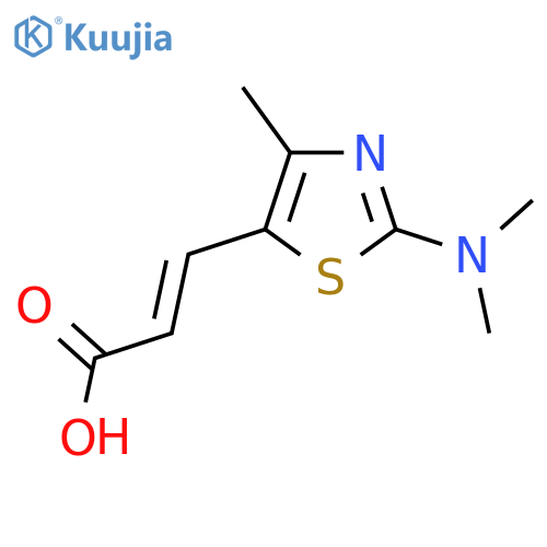 3-2-(dimethylamino)-4-methyl-1,3-thiazol-5-ylprop-2-enoic acid structure