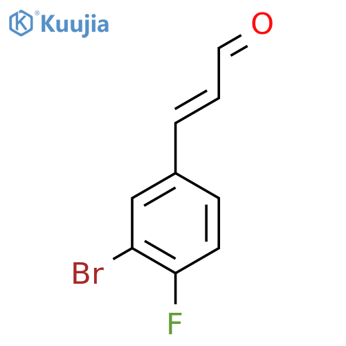 3-(3-bromo-4-fluorophenyl)prop-2-enal structure