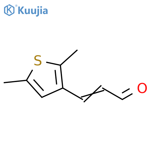 3-(2,5-dimethylthiophen-3-yl)prop-2-enal structure