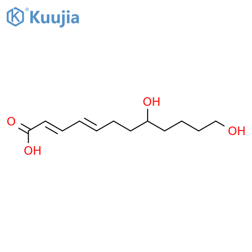 2,4-Dodecadienoic acid,8,12-dihydroxy- (9CI) structure