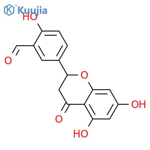 3'-Formyl-4',5,7-trihydroxyflavanone; (S)-form structure