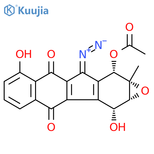 2H-Benzo[6,7]fluoreno[2,3-b]oxirene-3,8-dione,10-(acetyloxy)-9-diazo-1a,9,10,10a-tetrahydro-2,7-dihydroxy-10a-methyl-,[1aS-(1aa,2b,10b,10aa)]- (9CI) structure