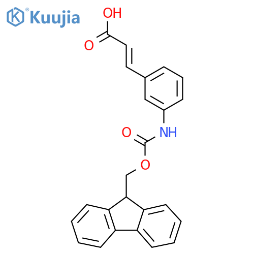 3-[3-({[(9H-fluoren-9-yl)methoxy]carbonyl}amino)phenyl]prop-2-enoic acid structure