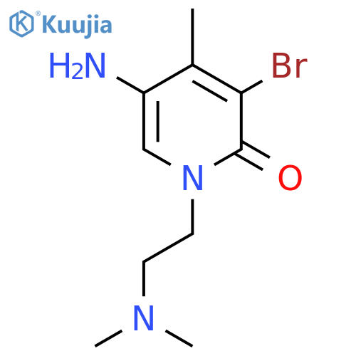 5-amino-3-bromo-1-2-(dimethylamino)ethyl-4-methyl-1,2-dihydropyridin-2-one structure