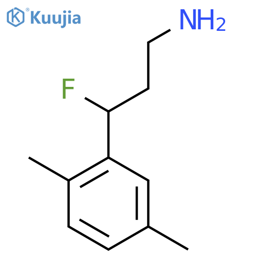 3-(2,5-dimethylphenyl)-3-fluoropropan-1-amine structure