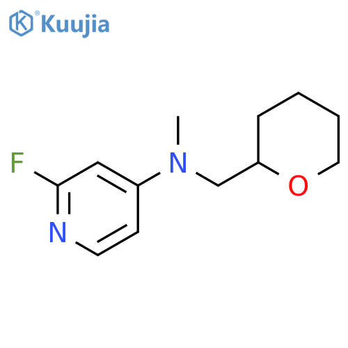 2-Fluoro-N-methyl-N-(oxan-2-yl)methylpyridin-4-amine structure