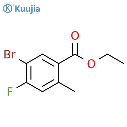 ethyl 5-bromo-4-fluoro-2-methylbenzoate structure